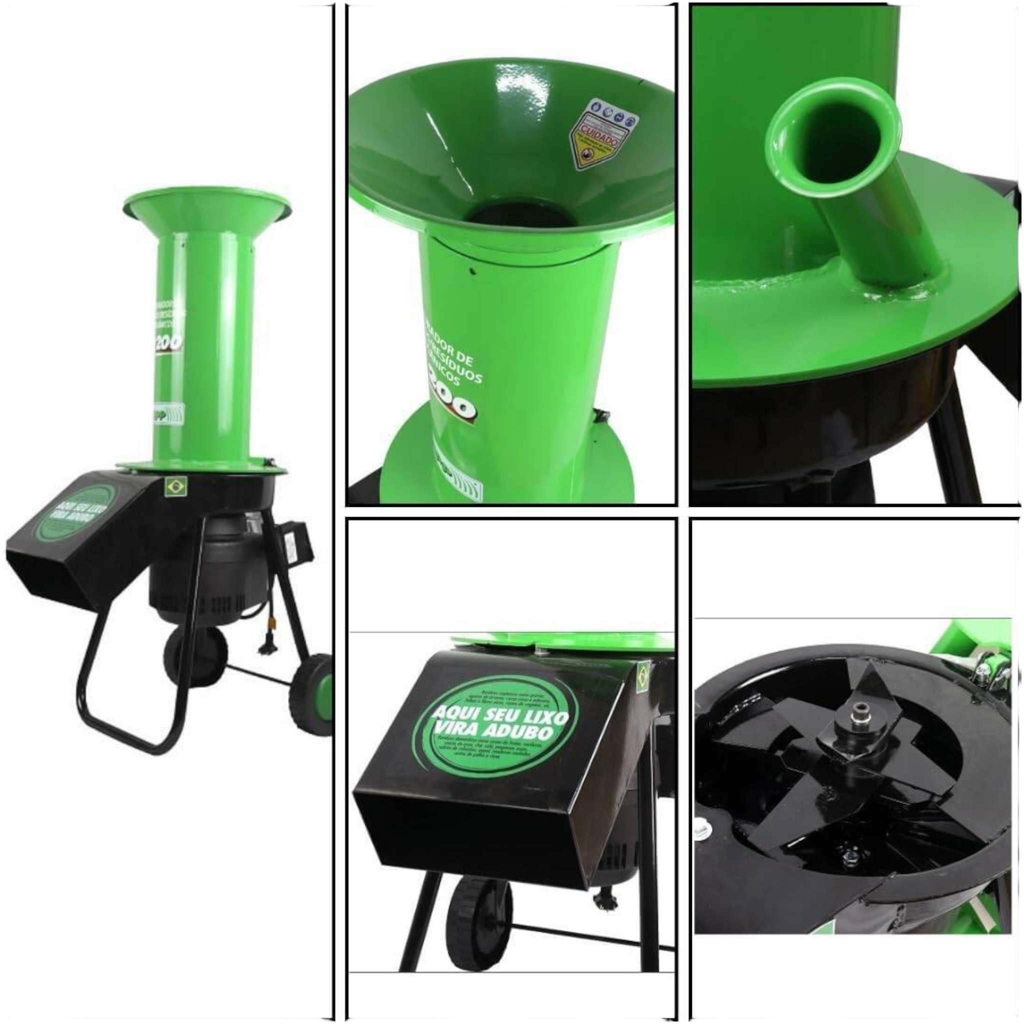 TRITURADOR DE RAMAS Y RESIDUOS ORGÁNICOS TRAPP TR 200, CON MOTOR 1,5 CV 60 HZ 127220 V MONOFASICO (3)